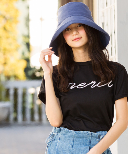 QUEENHEAD（クイーンヘッド）の「綿ポリブリムUVハット（ハット・レディース・ネイビー/ブラウン/カーキ/サックスブルー/オレンジ/ブラック/グリーン/オフホワイト/マスタード・XX-LARGE/X-LARGE/FREE）」の7枚目の写真