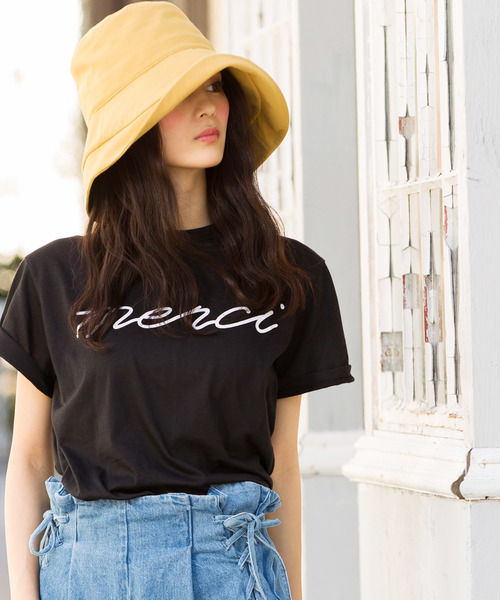 QUEENHEAD（クイーンヘッド）の「綿ポリブリムUVハット（ハット・レディース・ネイビー/ブラウン/カーキ/サックスブルー/オレンジ/ブラック/グリーン/オフホワイト/マスタード・XX-LARGE/X-LARGE/FREE）」の8枚目の写真