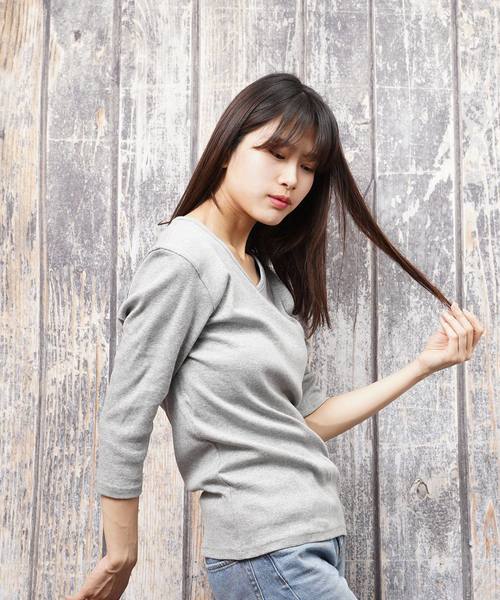 tシャツ 「ものづくりJAPAN」DIORAMA 7分袖VネックTシャツ レディース ものづくりJAPAN】DIORAMA 7分袖VネックTシャツ | おしゃれな