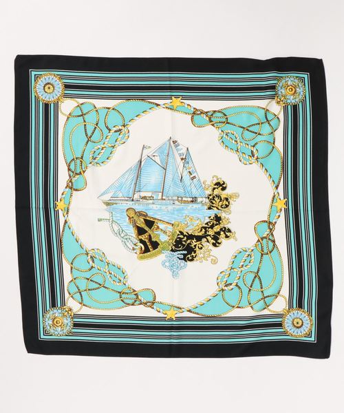 AMERICAN HOLIC（アメリカンホリック）の「ヨット柄スカーフ（ストール/ショール・レディース・ライトベージュ/ネイビー/グリーン系その他2・FREE）」の3枚目の写真