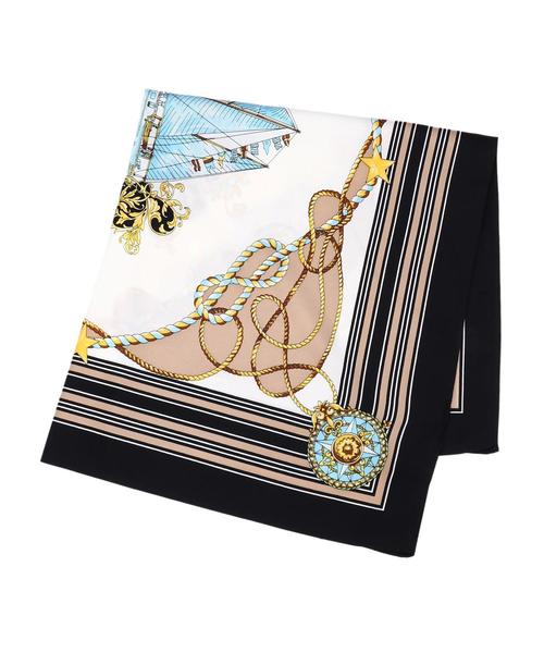 AMERICAN HOLIC（アメリカンホリック）の「ヨット柄スカーフ（ストール/ショール・レディース・ライトベージュ/ネイビー/グリーン系その他2・FREE）」の9枚目の写真