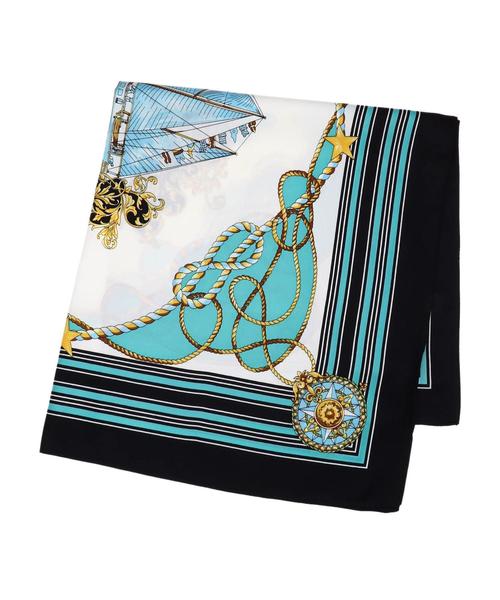 AMERICAN HOLIC（アメリカンホリック）の「ヨット柄スカーフ（ストール/ショール・レディース・ライトベージュ/ネイビー/グリーン系その他2・FREE）」の7枚目の写真