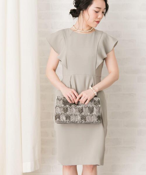 URBAN RESEARCH ROSSO WOMEN（アーバンリサーチ　ロッソ）の「コクーンフリルドレス（ワンピース・レディース・ミント/グレー系その他/パープル系その他・FREE）」の2枚目の写真