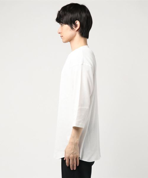 WEGO（ウィゴー）の「WEGO/ラウンドワッフル7分袖カットソー（Tシャツ/カットソー・メンズ・ホワイト/ブラック/カーキ/レッド・MEDIUM/LARGE/SMALL）」の8枚目の写真