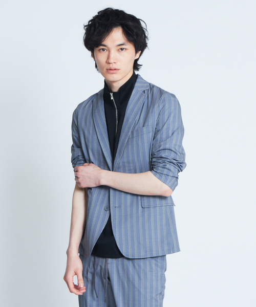 ABAHOUSE GRAY(アバハウスグレイ)の「【展開店舗限定】ストレッチドビーテフロンジャケット(テーラードジャケット・メンズ・ネイビー/ブラック/グレー/ブルー・46/48/50)」の1枚目の写真