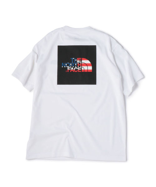 THE NORTH FACE(ザノースフェイス)の「THE NORTH FACE: ナショナルフラッグ スクエアロゴ Tシャツ(Tシャツ/カットソー・メンズ・ホワイト・MEDIUM/LARGE/X-LARGE)」の3枚目の写真