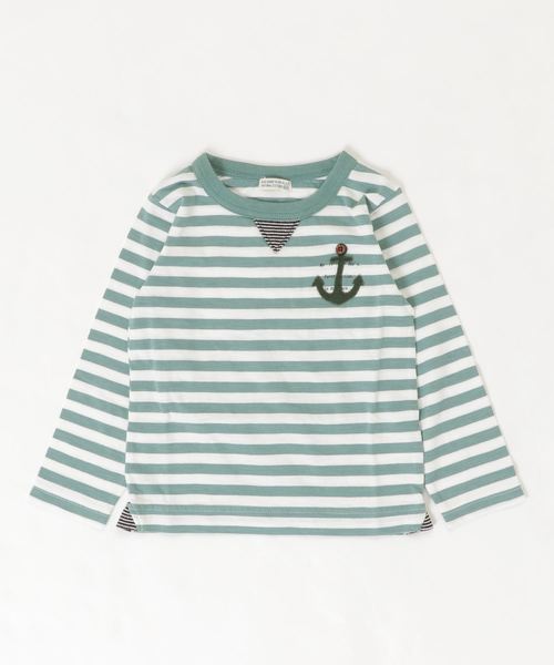 RAGMART(ラグマート)の「ボーダーTシャツ(Tシャツ/カットソー・キッズ・パープル/ブルー/グリーン・110cm/100cm/120cm/130cm)」の16枚目の写真