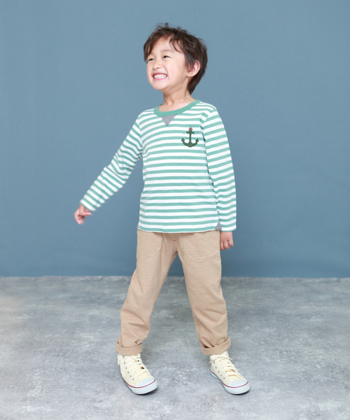 RAGMART(ラグマート)の「ボーダーTシャツ(Tシャツ/カットソー・キッズ・パープル/ブルー/グリーン・110cm/100cm/120cm/130cm)」の11枚目の写真