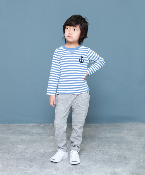 RAGMART(ラグマート)の「ボーダーTシャツ(Tシャツ/カットソー・キッズ・パープル/ブルー/グリーン・110cm/100cm/120cm/130cm)」の10枚目の写真