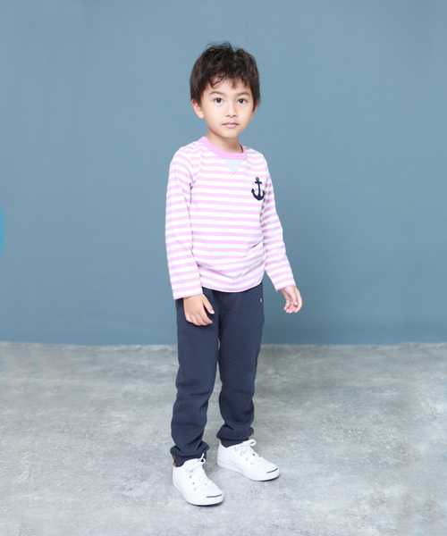 RAGMART(ラグマート)の「ボーダーTシャツ(Tシャツ/カットソー・キッズ・パープル/ブルー/グリーン・110cm/100cm/120cm/130cm)」の7枚目の写真