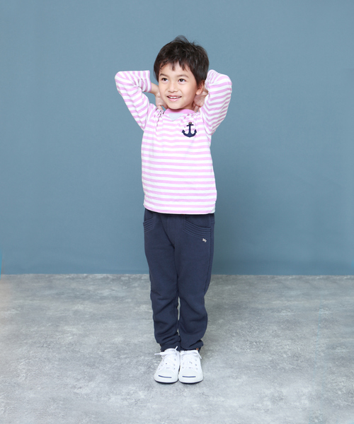 RAGMART(ラグマート)の「ボーダーTシャツ(Tシャツ/カットソー・キッズ・パープル/ブルー/グリーン・110cm/100cm/120cm/130cm)」の6枚目の写真