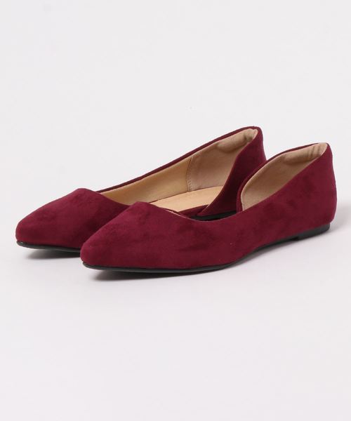 KOBE LETTUCE（コウベレタス）の「ポインテッドトゥサイドカットフラットパンプス（パンプス・レディース・アイボリー/モカ/レオパード/プラム/ブラック/グリーン・LL/S/M/L）」の13枚目の写真