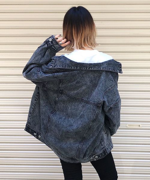 PAGEBOY(ページボーイ)の「BIGシルエットGジャン(その他アウター・レディース・ブラック系その他/ブルー系その他/ブラック・FREE)」の15枚目の写真