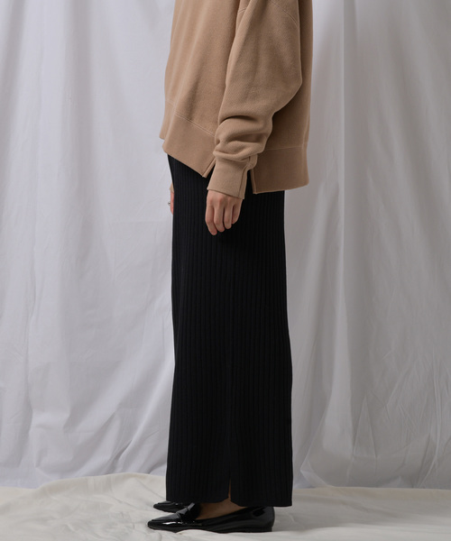 Ambre Neige(アンブルネージュ)の「リブニットパンツ【WEB/EC限定商品】(その他パンツ・レディース・ブラック/アイボリー/ライトブラウン・FREE)」の8枚目の写真