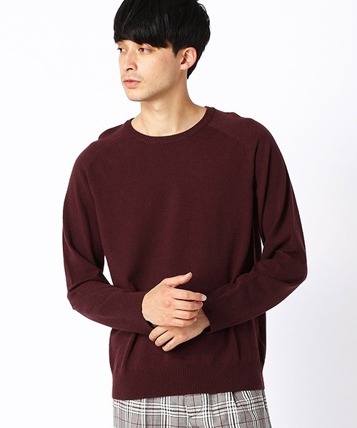 COMME CA ISM（コムサイズム）の「クルーネック カラー プルオーバー（ニット/セーター・メンズ・ホワイト/ブラック/ベージュ/カーキ/ブルー/ワイン・MEDIUM/LARGE）」の6枚目の写真