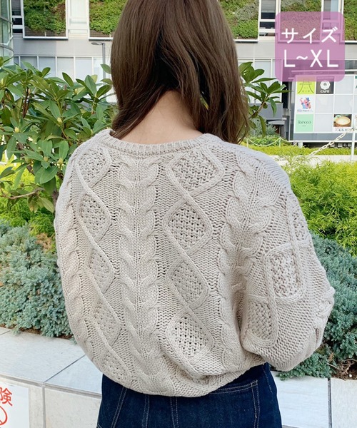 apres jour(アプレジュール)の「【2周年記念アイテム】【大きいサイズ】ぽんぽん花刺繍ニット【ZOZOTOWN限定アイテム】(ニット/セーター・レディース・モカ/スモークピンク/ライトベージュ・X-LARGE)」の8枚目の写真