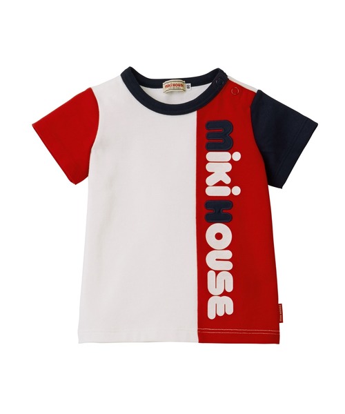 MIKI HOUSE（ミキハウス）の「縦ロゴ半袖Tシャツ（Tシャツ/カットソー 