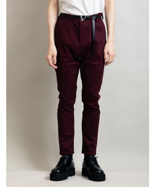 JILL BLAZE(ジルブレイズ)の「ストレッチ コットンツイル / カラーパンツ スリム テーパード サルエル パンツ(チノパンツ・メンズ・ブラック/チャコールグレー/ベージュ/カーキ/ネイビー/ワインレッド・M/L/LL)」の21枚目の写真