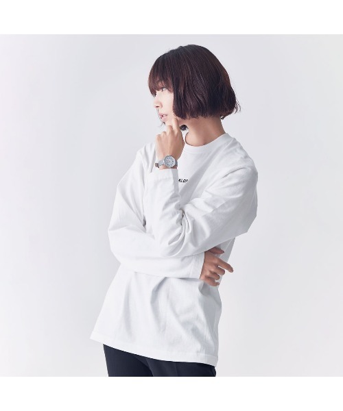 KLON(クローン)の「KLON STYLE OFF LONG T LOGO WHITE(Tシャツ/カットソー・レディース・ホワイト・S/M/L/XL)」の3枚目の写真