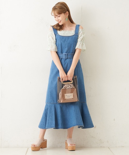 one after another NICE CLAUP(ワンアフターアナザーナイスクラップ)の「PVCポーチ付き3点バッグ(ショルダーバッグ・レディース・アイボリー/グレー/ピンク・FREE)」の18枚目の写真