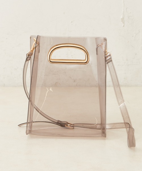 one after another NICE CLAUP(ワンアフターアナザーナイスクラップ)の「PVCポーチ付き3点バッグ(ショルダーバッグ・レディース・アイボリー/グレー/ピンク・FREE)」の15枚目の写真