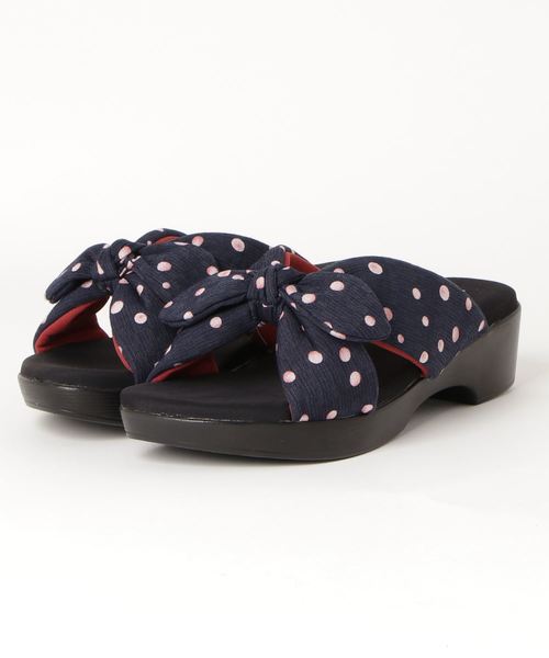 La Farfa ラファーファ レディース 厚底リボン下駄風サンダル 幅広4e 大きいサイズ 164 サンダル Asbee アスビー のファッション通販 Zozotown