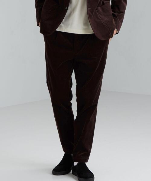 green label relaxing（グリーンレーベルリラクシング）の「21W PIMA コーデュロイ 1プリーツ ユーティリティー パンツ < 機能性 / ストレッチ >（その他パンツ・メンズ・ネイビー/ダークブラウン/モカ・XL/S/L/M）」の2枚目の写真