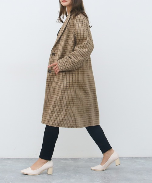 セール ウールタッチガンクラブグレンチェックチェスターコート チェスターコート Social Girl ソーシャルガール のファッション通販 Zozotown