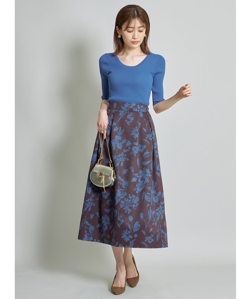 &. NOSTALGIA（アンドドットノスタルジア）の「オータムフラワータックフレアスカート（スカート・レディース・ブラック/ブラウン・FREE）」の9枚目の写真