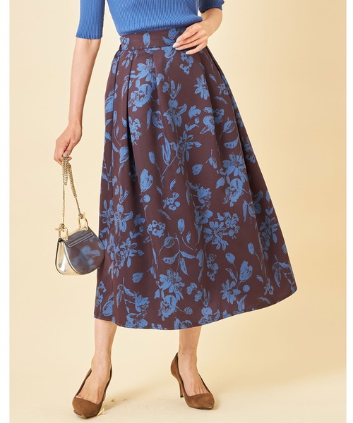 &. NOSTALGIA（アンドドットノスタルジア）の「オータムフラワータックフレアスカート（スカート・レディース・ブラック/ブラウン・FREE）」の13枚目の写真