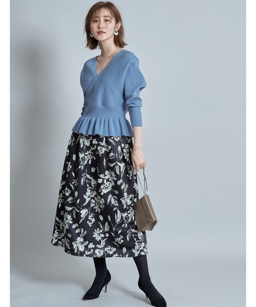 &. NOSTALGIA（アンドドットノスタルジア）の「オータムフラワータックフレアスカート（スカート・レディース・ブラック/ブラウン・FREE）」の12枚目の写真