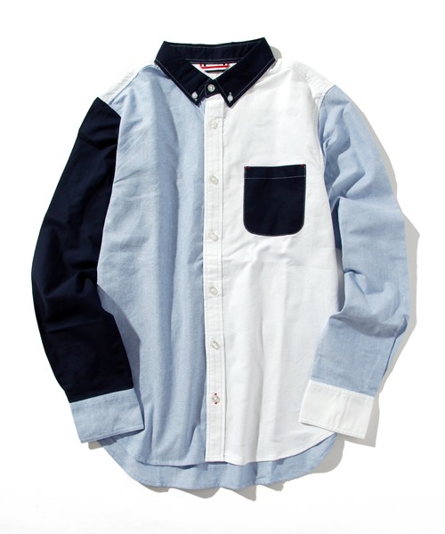 INASTUDIOS ZOO（イーナストゥディオスズー）の「「INASTUDIOS SELECT」オックスシャツ（シャツ/ブラウス・メンズ・サックスブルー/グレー/ホワイト/ネイビー/マルチ・LARGE/X-LARGE/MEDIUM）」の5枚目の写真