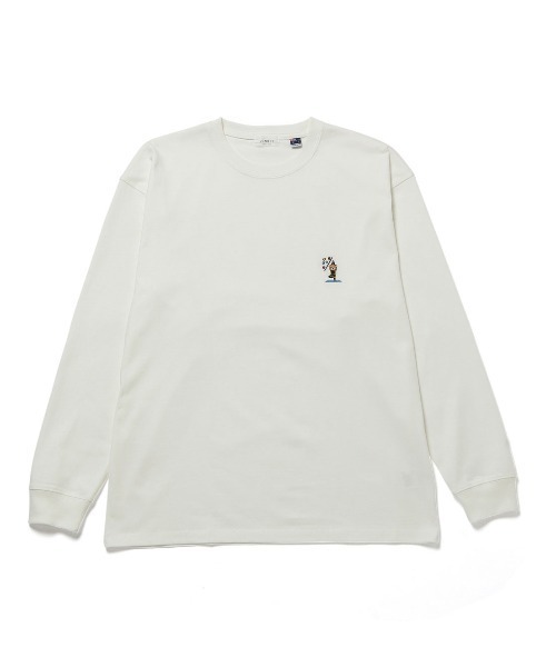 JUNRED（ジュンレッド）の「オージーコットンBEAR刺繍プルオーバー（Tシャツ/カットソー・メンズ・ベージュ/ホワイト/ネイビー/グリーン・L/LL/M）」の7枚目の写真