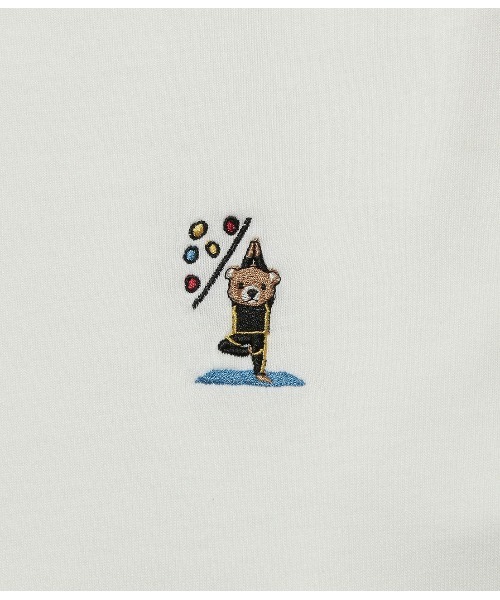 JUNRED（ジュンレッド）の「オージーコットンBEAR刺繍プルオーバー（Tシャツ/カットソー・メンズ・ベージュ/ホワイト/ネイビー/グリーン・L/LL/M）」の8枚目の写真