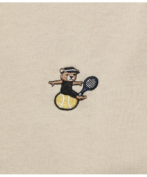 JUNRED（ジュンレッド）の「オージーコットンBEAR刺繍プルオーバー（Tシャツ/カットソー・メンズ・ベージュ/ホワイト/ネイビー/グリーン・L/LL/M）」の10枚目の写真