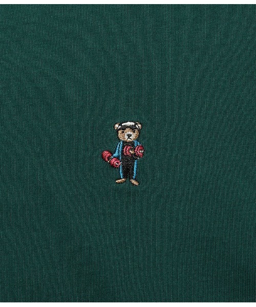 JUNRED（ジュンレッド）の「オージーコットンBEAR刺繍プルオーバー（Tシャツ/カットソー・メンズ・ベージュ/ホワイト/ネイビー/グリーン・L/LL/M）」の12枚目の写真