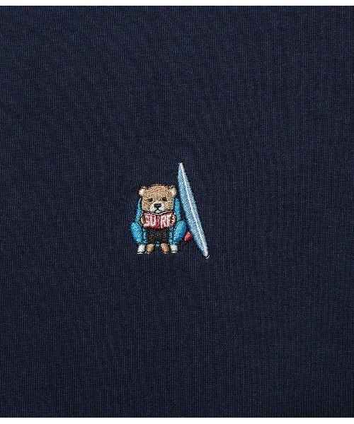 JUNRED（ジュンレッド）の「オージーコットンBEAR刺繍プルオーバー（Tシャツ/カットソー・メンズ・ベージュ/ホワイト/ネイビー/グリーン・L/LL/M）」の14枚目の写真