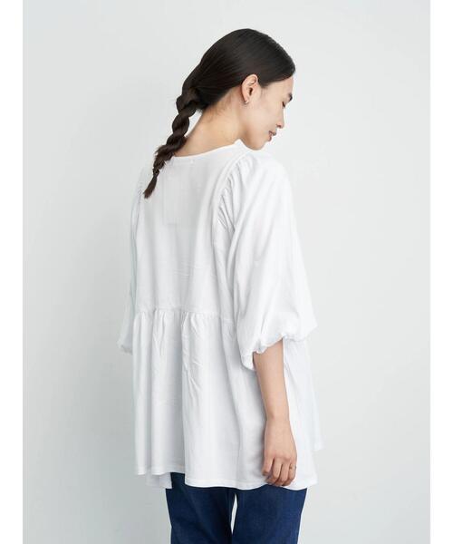 AMERICAN HOLIC（アメリカンホリック）の「袖ボリューム5分袖カットプルオーバー　＊（Tシャツ/カットソー・レディース・オフホワイト/ブルー/ブラック・M/L）」の10枚目の写真