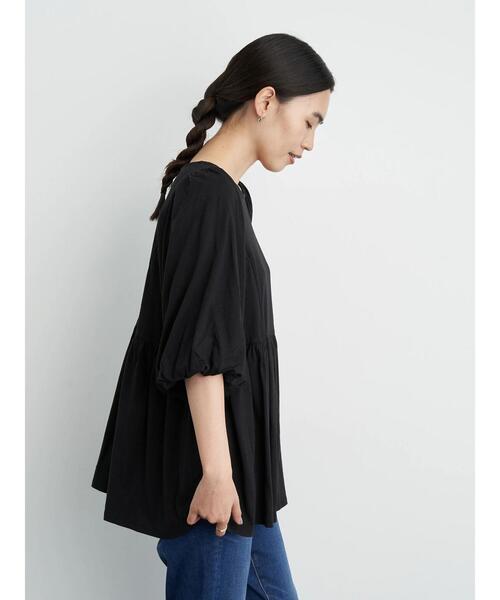 AMERICAN HOLIC（アメリカンホリック）の「袖ボリューム5分袖カットプルオーバー　＊（Tシャツ/カットソー・レディース・オフホワイト/ブルー/ブラック・M/L）」の13枚目の写真