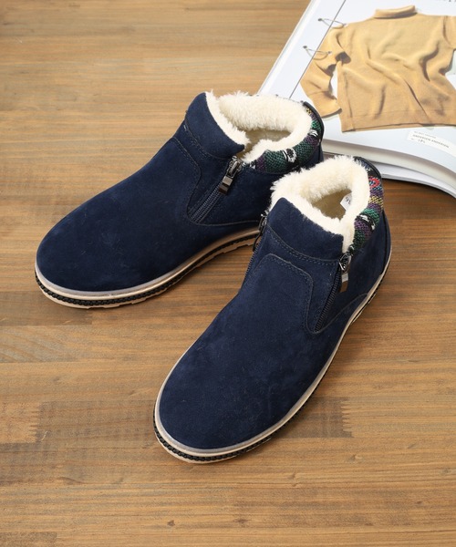 AAA+（サンエープラス）の「AAA+ ダブルジップムートンブーツ ユニセックス（ブーツ・レディース・ブラウン/ブラック/ベージュ/ダークブラウン/グレー/カーキ/ネイビー・36/38/40/46/37/39/42/43/41/45/44）」の7枚目の写真