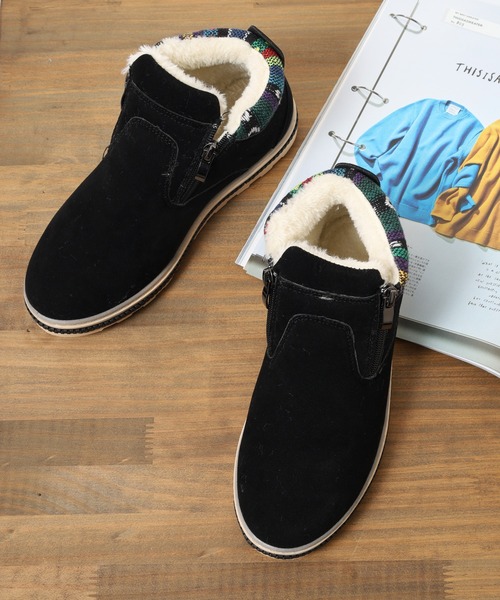 AAA+（サンエープラス）の「AAA+ ダブルジップムートンブーツ ユニセックス（ブーツ・レディース・ブラウン/ブラック/ベージュ/ダークブラウン/グレー/カーキ/ネイビー・36/38/40/46/37/39/42/43/41/45/44）」の2枚目の写真