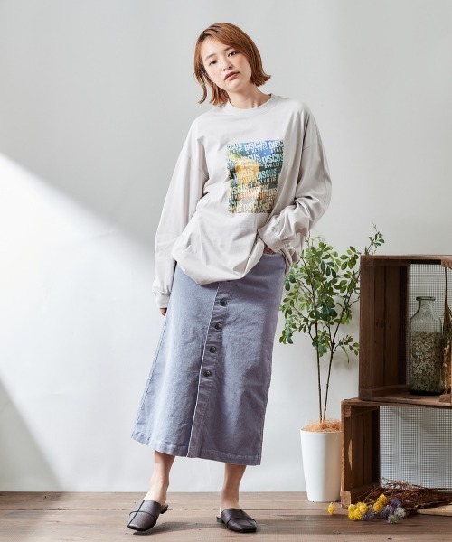 cepo(セポ)の「コーデュロイ ボタンスカート ※セットアップ可能(スカート・レディース・グレー/オフホワイト/サックスブルー・S/M)」の9枚目の写真