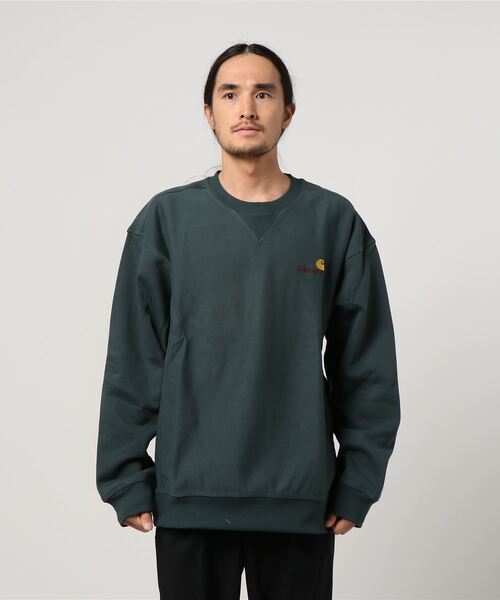Carhartt WIP（カーハートダブリューアイピー）の「AMERICAN SCRIPT SWEATSHIRT（スウェット・メンズ・バーガンディー/イエロー/ブラック/ブルーグリーン/アッシュ・X-LARGE/LARGE/XX-LARGE/MEDIUM/SMALL/X-SMALL）」の4枚目の写真