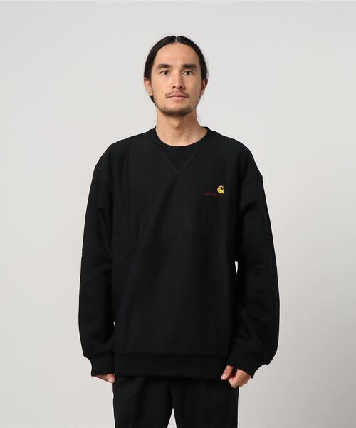Carhartt WIP（カーハートダブリューアイピー）の「AMERICAN SCRIPT SWEATSHIRT（スウェット・メンズ・バーガンディー/イエロー/ブラック/ブルーグリーン/アッシュ・X-LARGE/LARGE/XX-LARGE/MEDIUM/SMALL/X-SMALL）」の2枚目の写真