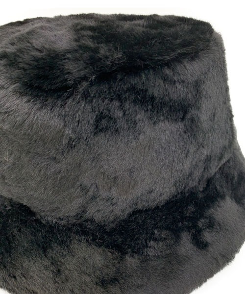Ruben（ルーベン）の「Fake Fur BUCKET HAT/フェイクファー バケットハット（ハット・レディース・ブラック/ベージュ/グレイッシュベージュ/グレー/アイボリー・FREE）」の6枚目の写真