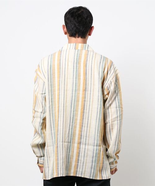 チチカカ（チチカカ）の「マルチストライプ開襟シャツ（シャツ/ブラウス・メンズ・イエロー/ブルー・MEDIUM/LARGE）」の15枚目の写真