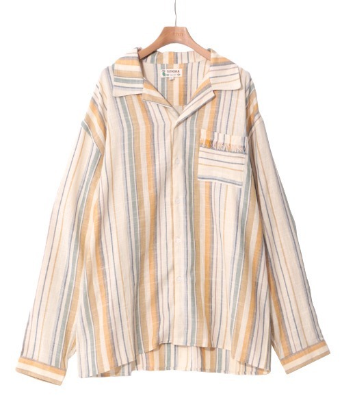 チチカカ（チチカカ）の「マルチストライプ開襟シャツ（シャツ/ブラウス・メンズ・イエロー/ブルー・MEDIUM/LARGE）」の16枚目の写真