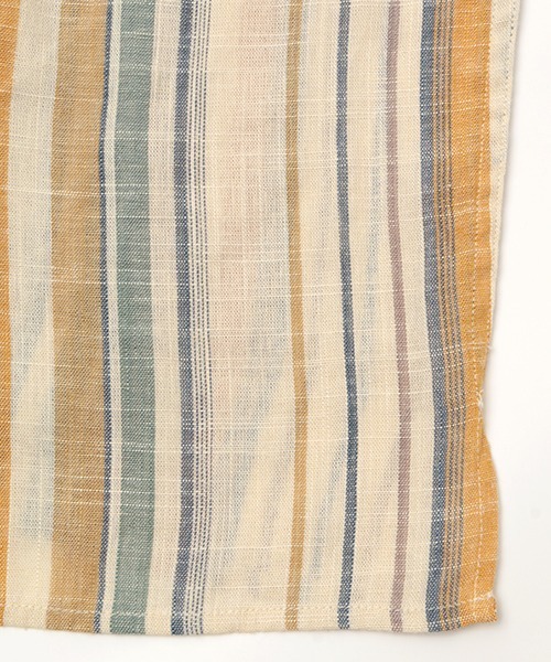 チチカカ（チチカカ）の「マルチストライプ開襟シャツ（シャツ/ブラウス・メンズ・イエロー/ブルー・MEDIUM/LARGE）」の7枚目の写真