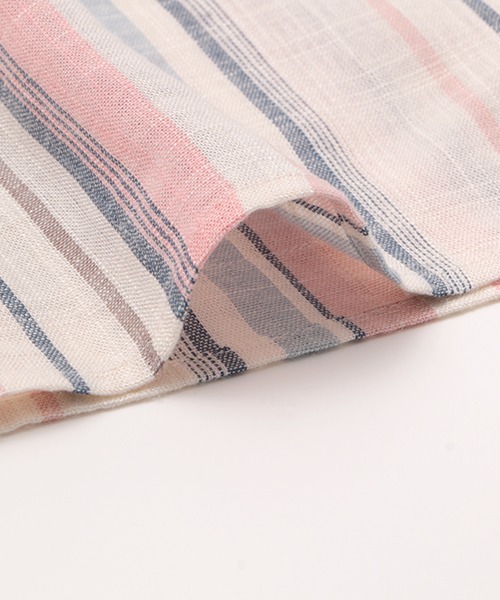 チチカカ（チチカカ）の「マルチストライプ開襟シャツ（シャツ/ブラウス・メンズ・イエロー/ブルー・MEDIUM/LARGE）」の9枚目の写真