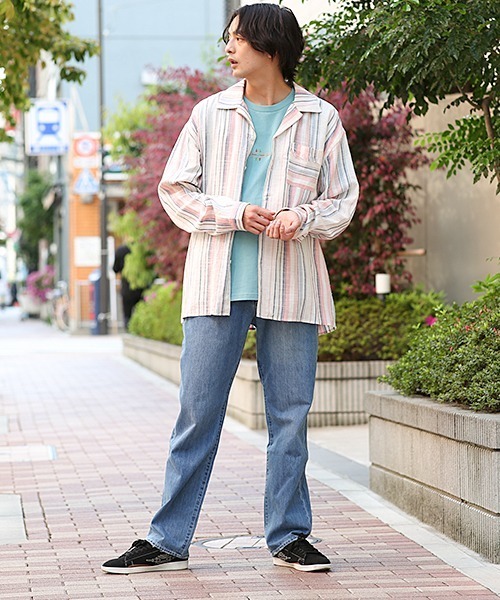 チチカカ（チチカカ）の「マルチストライプ開襟シャツ（シャツ/ブラウス・メンズ・イエロー/ブルー・MEDIUM/LARGE）」の18枚目の写真